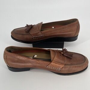 Cole Haan Pinch Men's Size 12 Dress Shoes Brown Leather Tassel‎ Moc Toe Loafers